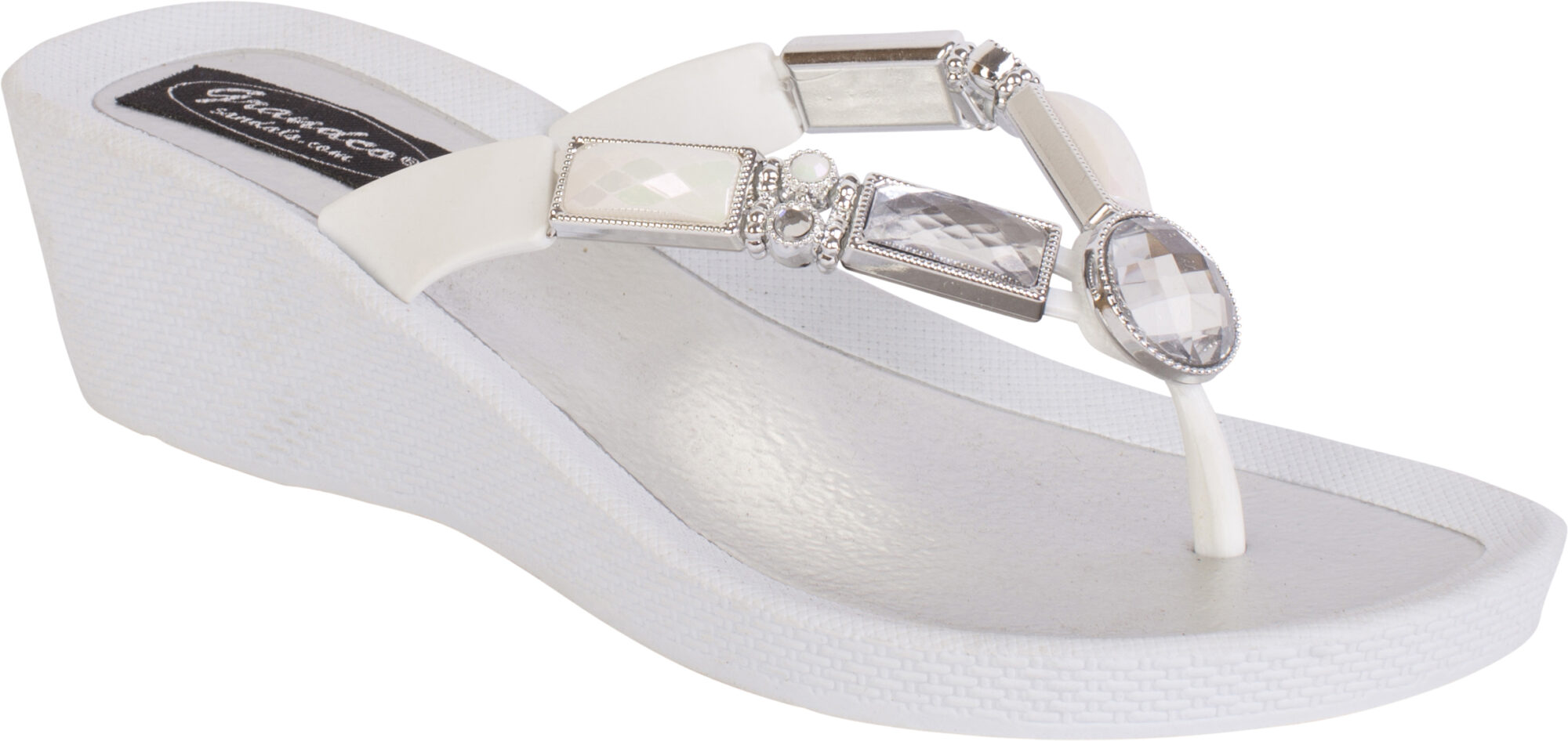 Bamboo Wedge - White - The Shoe Collective