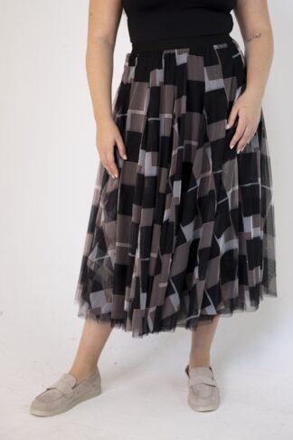 Tulle Skirt - Neutral Black Patch