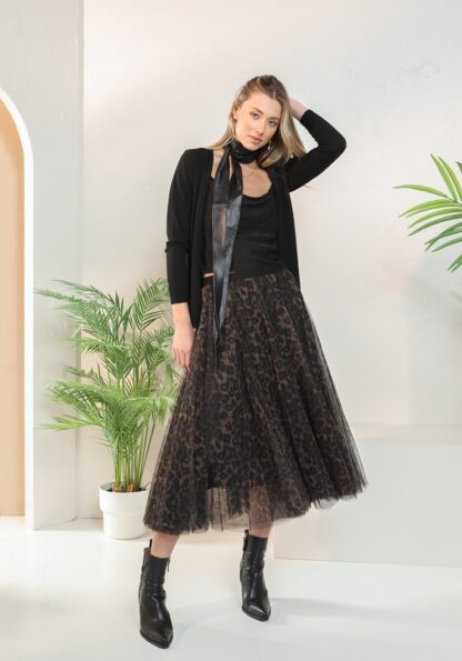 Tulle Skirt - Leopard