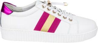 Bonnie - White/Metallic Fuchsia