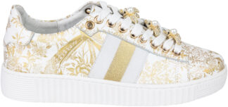 Bee - White/Gold Flower