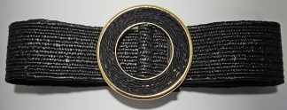 Hollow Disc Stretch Belt - Black