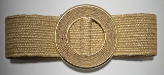 Hollow Disc Stretch Belt - Natural