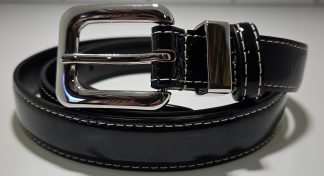 Patent Leather Belt - Navy