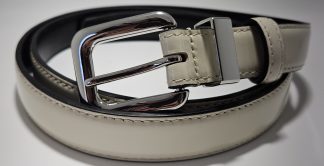 Patent Leather Belt - White