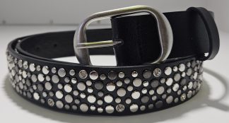 Flat Stud Belt - Black
