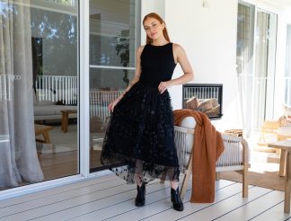 Tulle Skirt - 3D Black