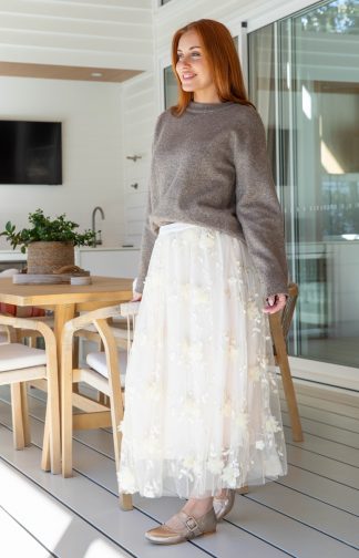 Tulle Skirt - 3D Cream
